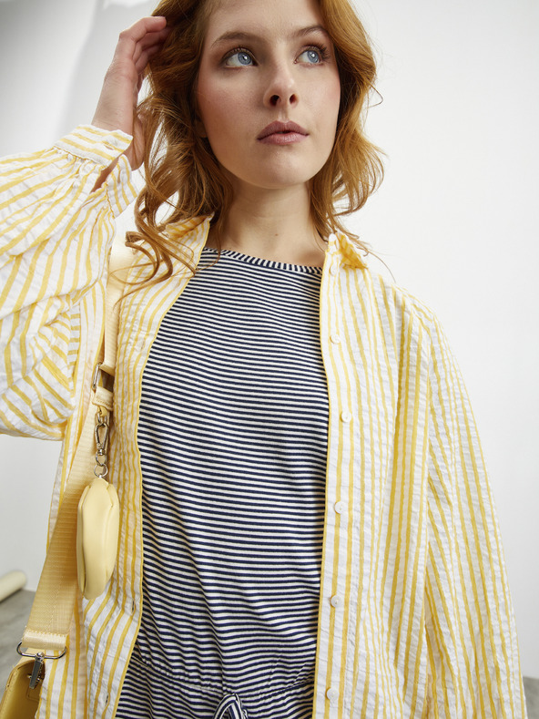 ZOOT.lab Bielo-modré dámske pruhované šaty so zaväzovaním ZOOT.lab Demi