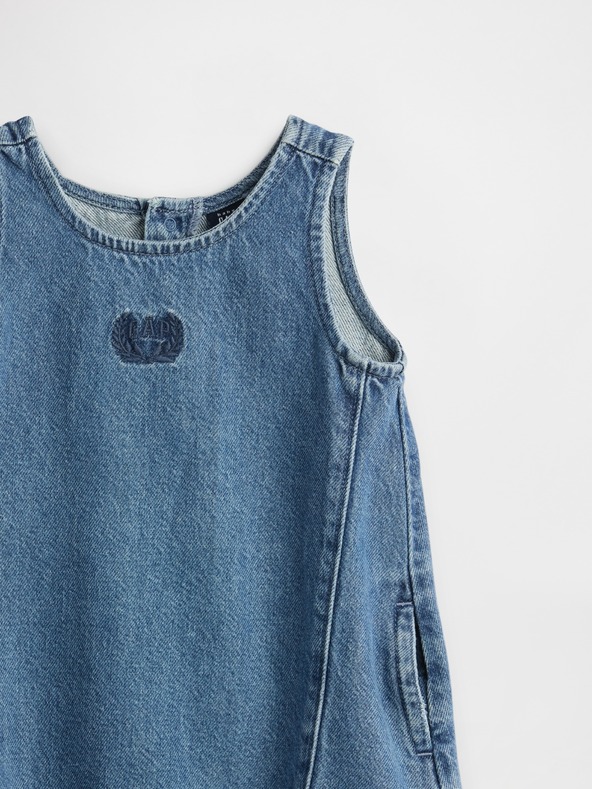 GAP Baby chambray šaty UltraSoft Americana GAP