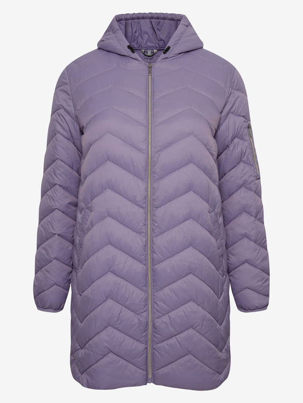 Fransa Purple Women's Quilted Jacket Fransa