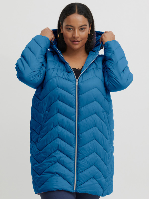 Fransa Blue Women's Quilted Jacket Fransa