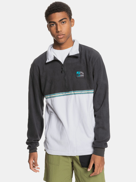 Quiksilver Bielo-sivá mikina Quiksilver Quiksilver