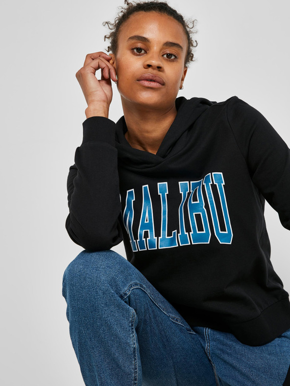 Noisy May Čierna mikina s kapucňou Noisy May Fame