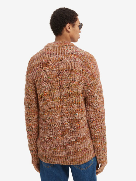 Scotch & Soda Hnedý pánsky sveter Scotch & Soda