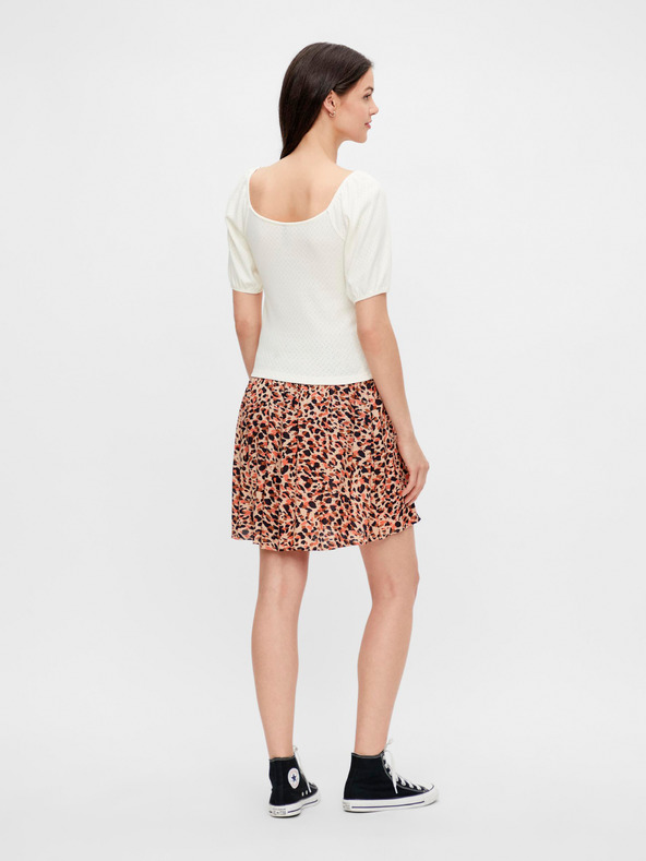 Pieces Krémová vzorovaná blúzka Pieces Lucy