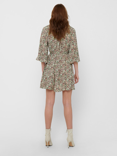 ONLY Khaki voľné kvetinové šaty ONLY Kendall
