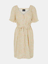 Pieces Krémové kvetinové šaty na zaväzovanie Pieces Timberly