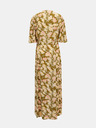 Pieces Khaki kvetované maxi šaty Pieces Polly