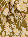 Pieces Khaki kvetované maxi šaty Pieces Polly
