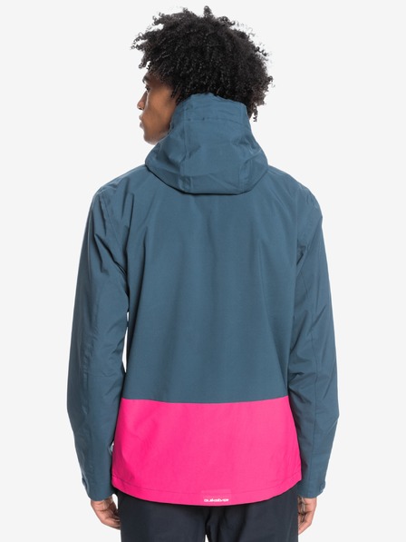 Quiksilver Ružovo-modrá pánska ľahká bunda Quiksilver Lizard Head s kapucňou