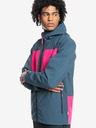Quiksilver Ružovo-modrá pánska ľahká bunda Quiksilver Lizard Head s kapucňou