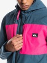 Quiksilver Ružovo-modrá pánska ľahká bunda Quiksilver Lizard Head s kapucňou