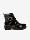 Steve Madden Čierne dámske lesklé členkové topánky s ozdobnými detailmi Steve Madden Hoofy