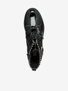 Steve Madden Čierne dámske lesklé členkové topánky s ozdobnými detailmi Steve Madden Hoofy