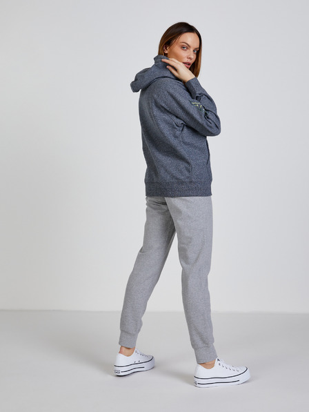 DKNY Šedá dámska mikina DKNY Ombre Logo s kapucňou