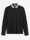 Celio Čierne polo tričko Celio Sessicoml