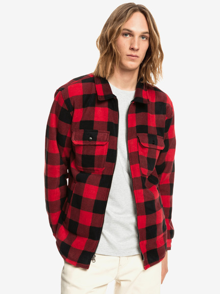 Quiksilver Červená pánska kockovaná košeľa Quiksilver