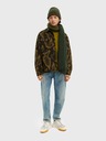 Scotch & Soda Čierno-zelená pánska vzorovaná košeľová bunda so zmesou vlny Scotch & Soda