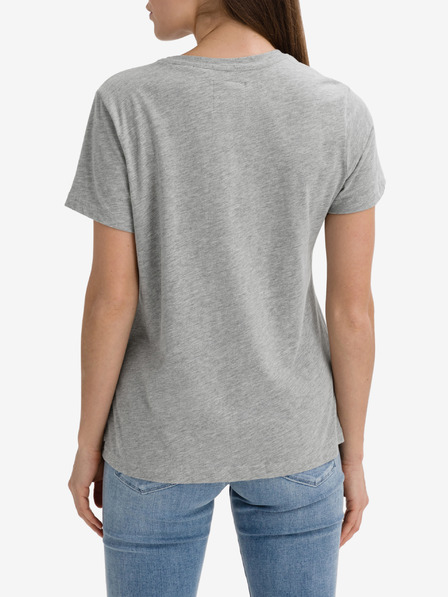 SuperDry Šedé dámske tričko Superdry s potlačou