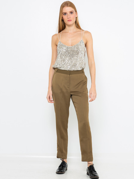 CAMAIEU Khaki nohavice CAMAIEU