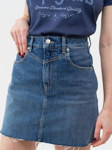 Pepe Jeans Modrá dámska džínsová sukňa Pepe Jeans Rachel