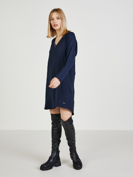 Pepe Jeans Tmavomodré dámske šaty Pepe Jeans Leandra