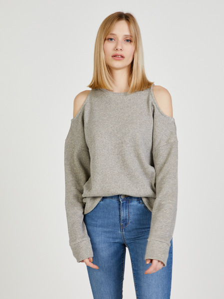 Pepe Jeans Šedá dámska mikina bez ramienok Pepe Jeans Moni