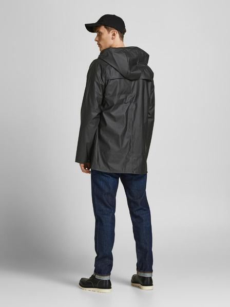 Jack & Jones Čierna ľahká bunda s kapucňou s povrchovou úpravou Jack & Jones Winston