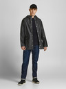 Jack & Jones Čierna ľahká bunda s kapucňou s povrchovou úpravou Jack & Jones Winston
