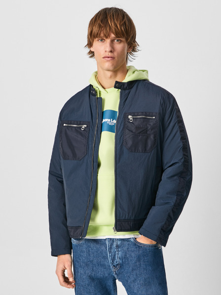 Pepe Jeans Tmavomodrá pánska bunda Pepe Jeans Lamar