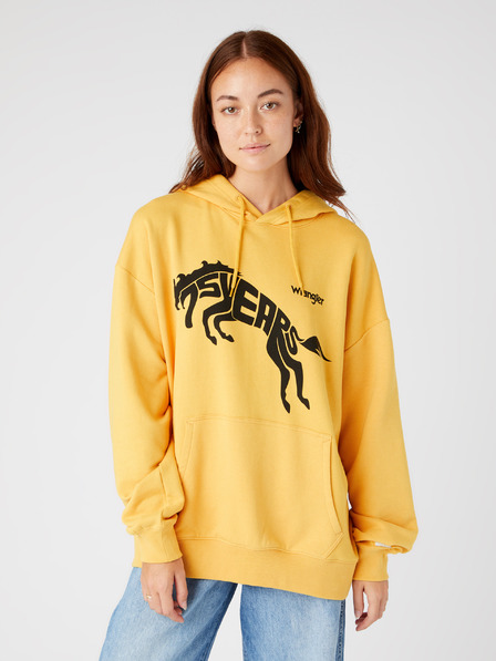 Wrangler Žltá unisex vzorovaná mikina Wrangler