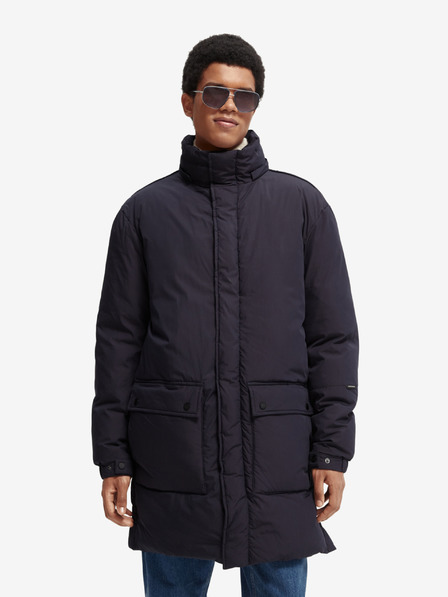 Scotch & Soda Tmavomodrá pánska zimná bunda Scotch & Soda