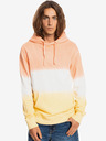 Quiksilver Pánska bielo-oranžová mikina s kapucňou Quiksilver