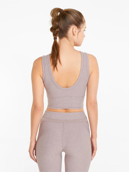 Puma Svetlofialové dámske športové tielko Puma Studio Yogini so strihom