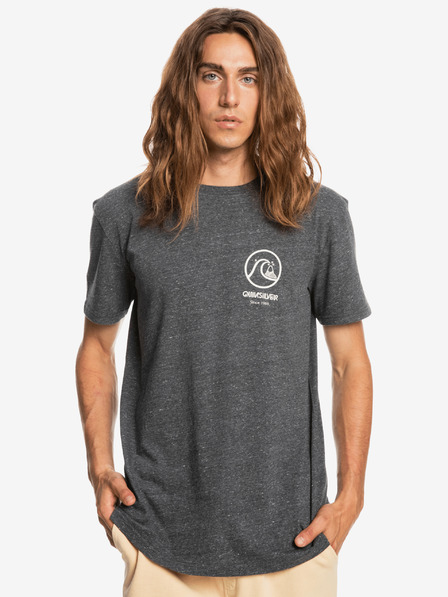 Quiksilver Tmavo šedá pánska džínsová košeľa Quiksilver Gone Words