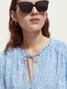 Scotch & Soda Modré dámske vzorované šaty Scotch & Soda