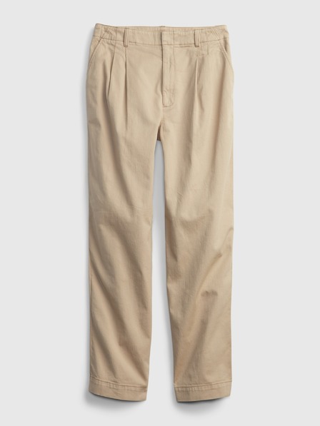 GAP Detské skladané khaki nohavice GAP