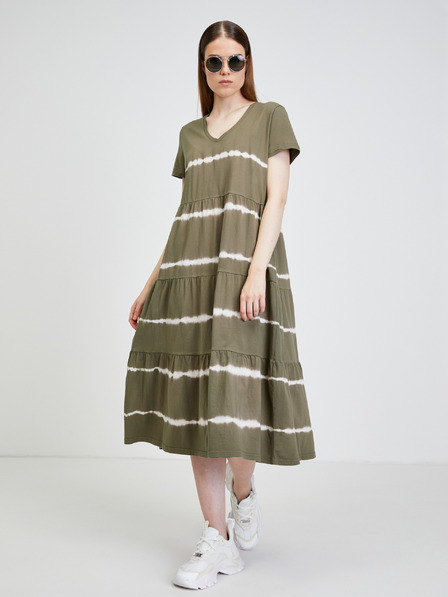 Noisy May Khaki vzorované midi šaty Noisy May Buster