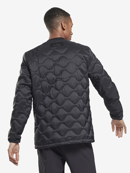 Reebok Čierna pánska prešívaná bunda Reebok LM Bomber JCKT