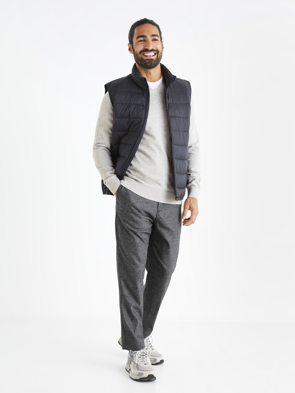 Celio Svetlošedý pánsky sveter Celio Befirstv