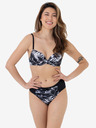 DORINA Bielo-čierne dámske vzorované bikiny DORINA Bako