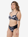 DORINA Bielo-čierne dámske vzorované bikiny DORINA Bako