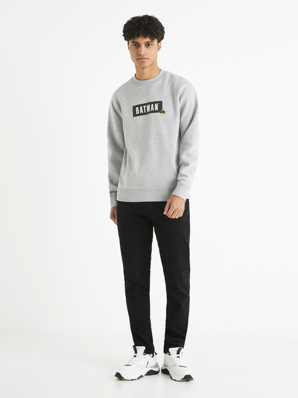 Celio Šedá pánska mikina Celio Batman