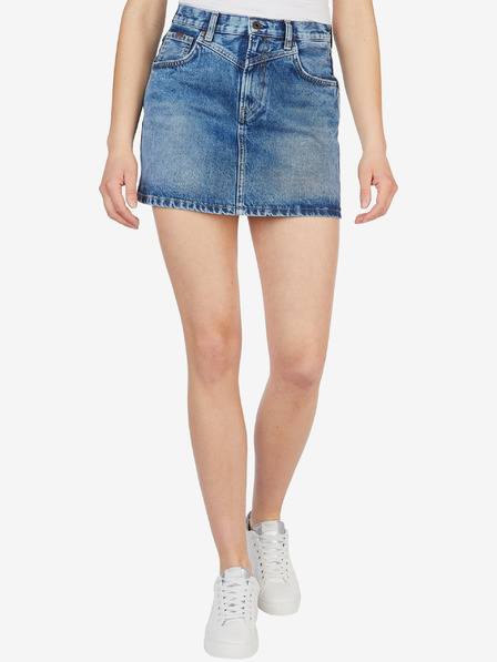 Pepe Jeans Modrá dámska džínsová sukňa Pepe Jeans Rachel