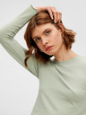Pieces Svetlozelený crop top Pieces Maddi