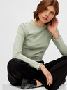 Pieces Svetlozelený crop top Pieces Maddi