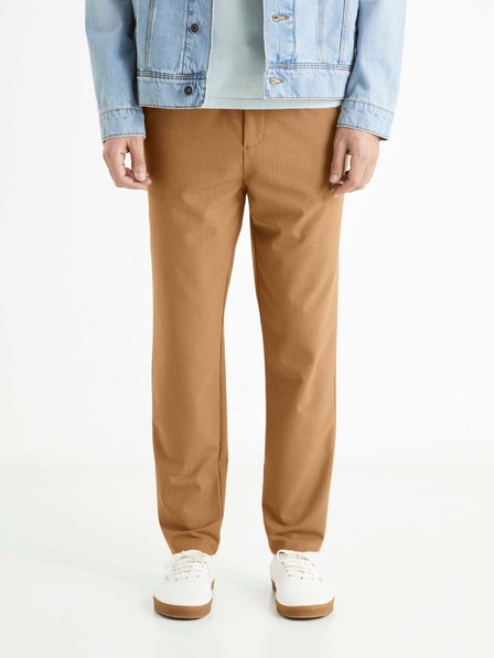 Celio Hnedé pánske nohavice Celio 24H Bocal