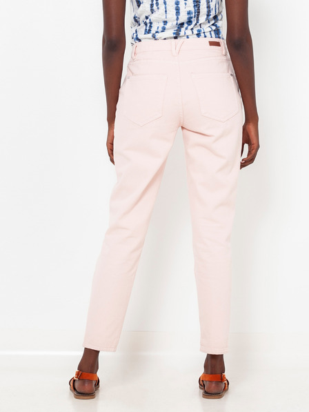 CAMAIEU Svetloružové slim fit nohavice CAMAIEU