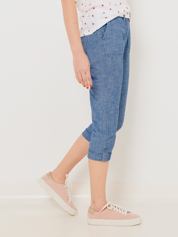 CAMAIEU Modré 3/4 nohavice CAMAIEU