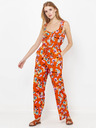 CAMAIEU Oranžový kvetinový overal CAMAIEU