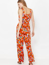 CAMAIEU Oranžový kvetinový overal CAMAIEU